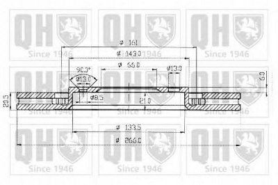 QUINTON HAZELL bdc3508 -  Тормозной диск